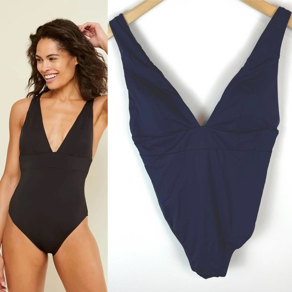 Andie The Sardinia One Piece Swimsuit In Navy Size Large New